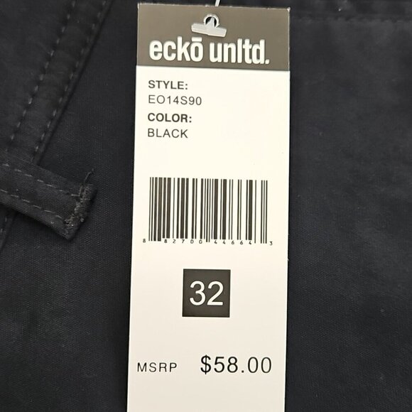 Ecko Unltd Utility Shorts Men's 32 Black Cargo 12" Inseam NEW 6 Pockets NWT - Picture 15 of 16